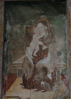 Oratorio di San Sebastiano - Affresco della Vergine con il Bambino di Tommaso Cagnoli Oratorio di San Sebastiano - Affresco della Vergine con il Bambino di Tommaso Cagnoli