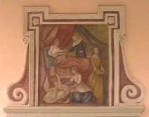 L'affresco della Natività della Vergine L'affresco della Natività della Vergine